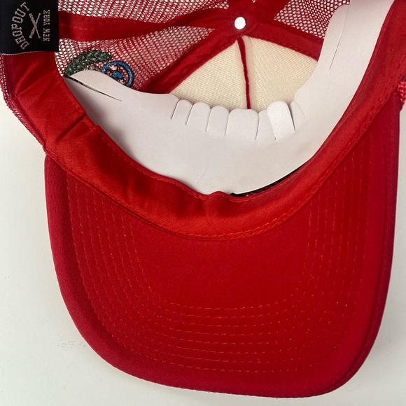 Drop Out Racing Logo Snapback Hat – Red Adjustable - Picture 6 of 7